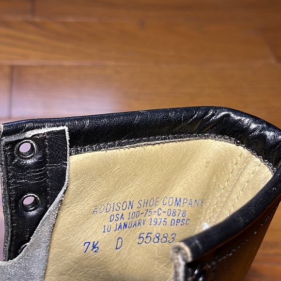 Vintage Biltrite 1975 Military Boots Mens 7.5 Addison Shoe Co Steel Toe Grunge - Picture 3 of 13